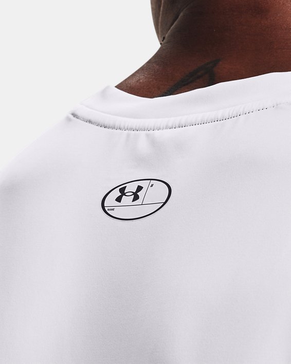 Men's HeatGear® Compression Tank in White image number 3